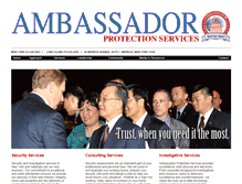 Tablet Screenshot of ambassadorprotection.com